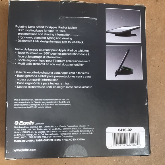 Leitz Mobile Rotating Desk Stand Apple iPad or Tablet (THIS STAND IS BLACK) - Picture 13 of 13